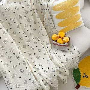 포슬 퍼피 2중 거즈 블랭킷 담요 캠핑 얇은 이불 쇼파 블랑켓