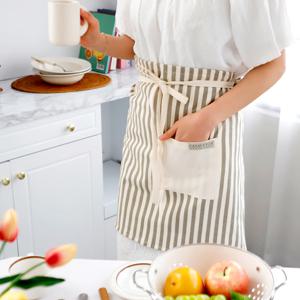 제이드 스트라이프 허리 앞치마 카페 꽃집 주방 공방 앞치마 신혼 감성 에이프런 2color