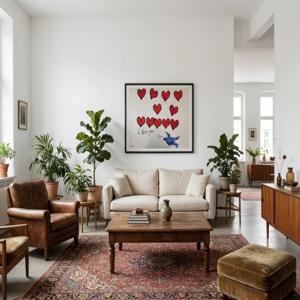 앤디워홀 - I Love You So 팝아트 포스터 그림액자 카페 원룸 인테리어