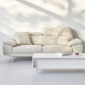 로안 무빙헤드 3인 스플릿 가죽 소파 + 쿠션2P