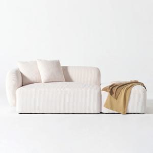 라흐 2인 코듀로이 소파 + 스툴 + 쿠션2P