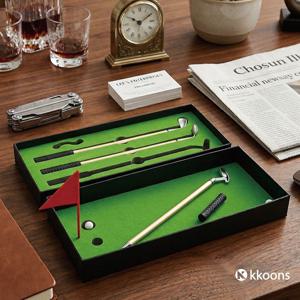 센스있는 골프기념품 골프선물세트 드라이버 아이언 퍼터 3종 볼펜패키지