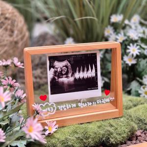 아기 액자 초음파 태아 신생아 임신 출산 선물 우드 원목 인테리어 액자 성장기록 꾸미기