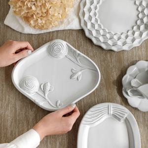 에떼 L'Ete 프렌치 빈티지 화이트 비스크 파스타 접시 브런지 홈카페