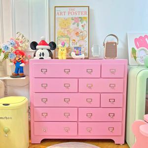 [리퍼] 도파민  핑크 서랍장  10단 서랍장 악세사리 캐비닛 수납장