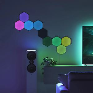 Shapes Hexagons Black 9Pack