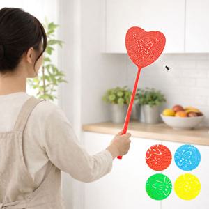 50cm 하트 파리채 ( 여름 날파리 해충퇴치 할머니집 플라스틱 옛날 고탄력 모기채 )