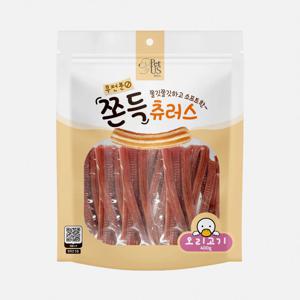 쫀득츄러스 무전분 강아지간식 잘먹는 대용량간식 400g 오리고기