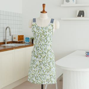 루아 방수 앞치마 공방 주방 러블리 신혼 플라워 카페 원피스형 (3color)