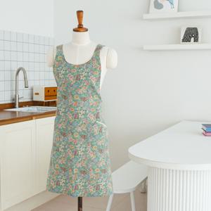 보네 방수 앞치마 공방 주방 러블리 신혼 플라워 카페 원피스형 (4color)