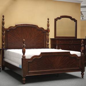 엔틱수입가구 마호가니 원목 포스터 라지킹침대 506 매트리스 미포함