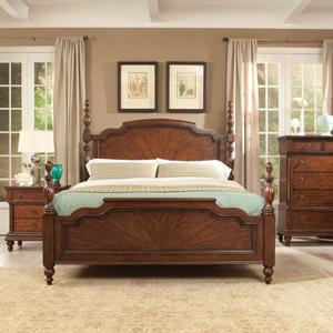 엔틱수입가구 마호가니 원목 포스터 라지킹침대 506 상단매트리스 포함상품