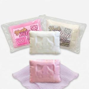 1+1 고양이 얼굴 베개 쿠션 베게 쫀득 말랑 스퀴시 - 친구와 함께 말랑이 스트레스해소볼