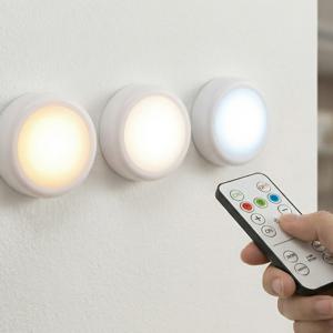 포라이트 마그네틱 LED 무드등 3P 리모컨 무선 간접조명 퍽라이트