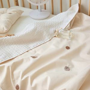 댕댕이 자수 시어서커 유아 양면 블랭킷