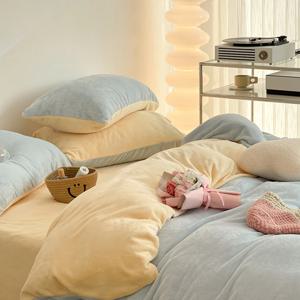 [해외] HAUZ 파스텔 침구세트 부드러운 무지 극세사 이불세트