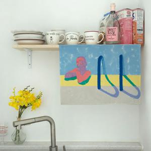 데이비드 호크니 명화 패브릭 포스터 22종 - 14.F-수영장의 그레고리