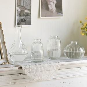 [5% 쿠폰!] 비쥬 글라스 테이블 미니 유리 꽃병 인테리어 크리스탈 화병 디퓨저병 B타입