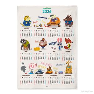 디즈니 주토피아1 2026 캘린더 인테리어 가리개 패브릭포스터