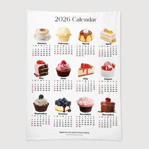2026 인테리어 감성 오브제 캘린더 패브릭 포스터 - 2. 케이크 달력