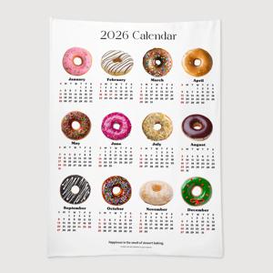2026 인테리어 감성 오브제 캘린더 패브릭 포스터 - 3. 도넛 달력