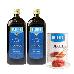 엑스트라버진 올리브오일 1L*2병+슬라이스 토마토 400g