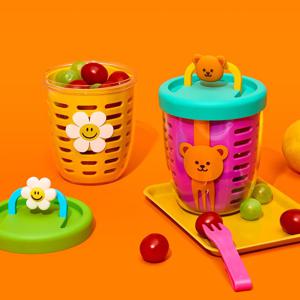 후르츠팟 밀프랩 용기 과일 샐러드통 도시락통 2종 택1