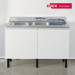 에넥스 유닉 DIY 소형 싱크대 스텐레스 개수대 1200 (더블볼)