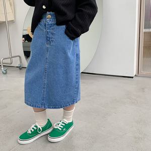에이치 롱 데님 스커트 R6608