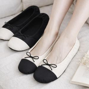 예쁜 프렌치 플랫 리본 룸슬리퍼 230-250 사이즈 예쁜 투톤 실내화