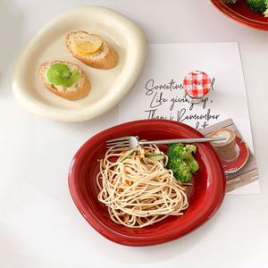 [해외] 북유럽 세라믹 샐러드볼 브런치접시 디저트 플레이트 접시 3colors