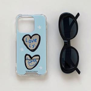 MADE Hi, Lovely! 블루 하트 미러 아이폰케이스 거울케이스