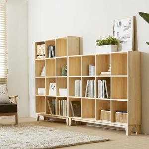 순수 2단 3단 4단 소나무 원목 책장 6칸~12칸