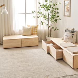 라떼 원목 1200/1600 서랍 벤치 소파 방석X LGM