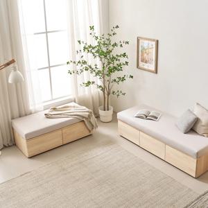 라떼 원목 1200/1600 서랍형 벤치 수납 소파 LGM