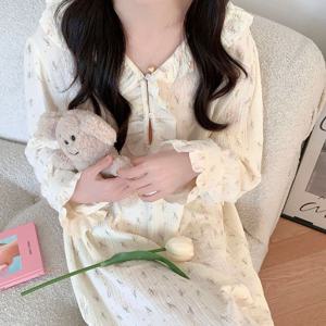 플라워프릴 순면 요루면 원피스잠옷