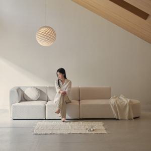 NEW 반달 아쿠아텍스 패브릭 모듈 소파 4인용/4.5인용 라운지 (스툴선택)