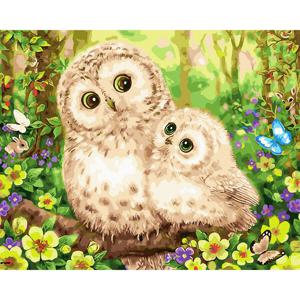 DIY 명화그리기 (물감2배) 숲속 부엉이 40X50cm