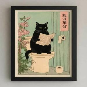 일본 고양이 그림 액자 세트 인테리어 포스터 11종 감성 벽장식 카페 거실