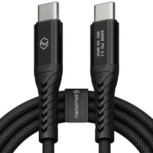 우븐 패브릭 240W C to C 타입 PD 초고속 충전 케이블 아이폰 갤럭시 충전기