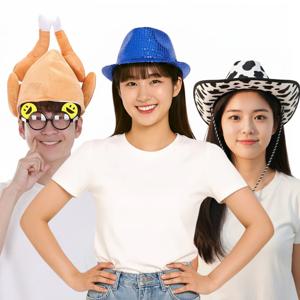 파티모자 페도라 공단 코스튬 신사 스팡클 코스프레 카우보이 케익 생일모자