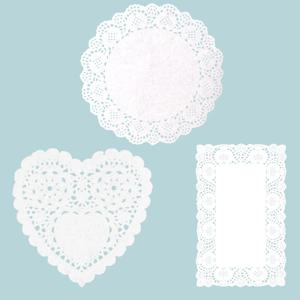도일리 페이퍼 원형 사각 하트 레이스 종이 파티 축제