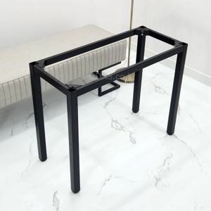 책상 철제 다리 900 x 400 H700 조립식 일자형 블랙 40각 철재 프레임 다리발