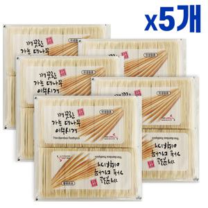 가는대나무 이쑤시개 (리필2000개)x5개 얇은요지