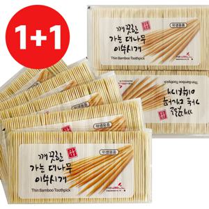 1+1 가는 대나무 이쑤시개(리필2000개) 얇은요지