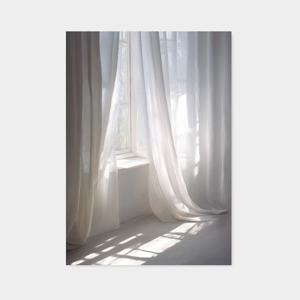 in the morning 어느 아침 / 유화 창문 그림 화이트 인테리어 포스터