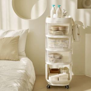 아기 기저귀정리함 4단 트롤리 수납장