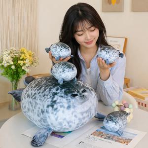 5마리 하프물범 가족 인형 물개 물범 수달 모찌 대형 인형 안고자는 쿠션 베개 애착 인형