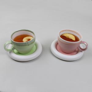 도자기 홍차잔/찻잔 도넛커피잔세트 325ml