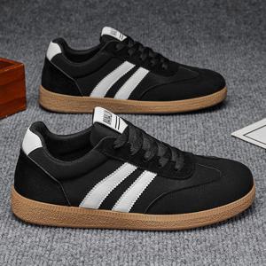 TEMU MAINALUN 남성용 로우탑 스케이트 스니커즈 - 갑피 및 PVC 밑창 미끄럼 방지 트랙션, 야외 스케이트보드, 헬스장, 통근에 적합 - 경량 쿠션 신발 - 훈련 및 캐주얼용, 화이트/블랙